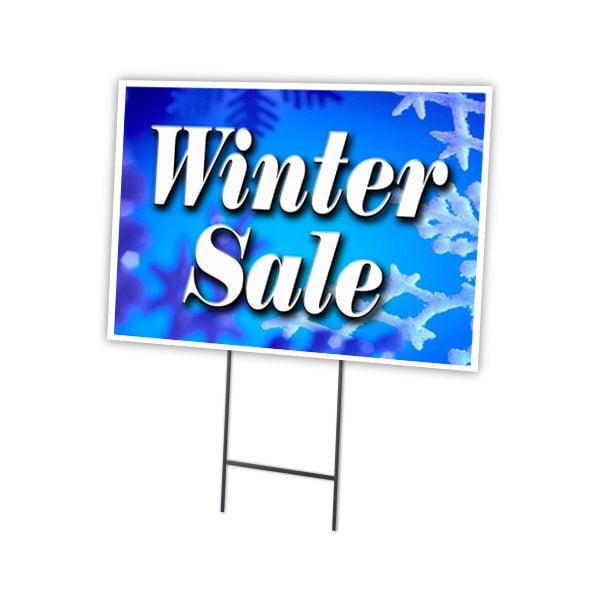 Signmission Winter Sale Yard Sign & Stake outdoor plastic coroplast window, C-1216 Winter Sale C-1216 Winter Sale - main